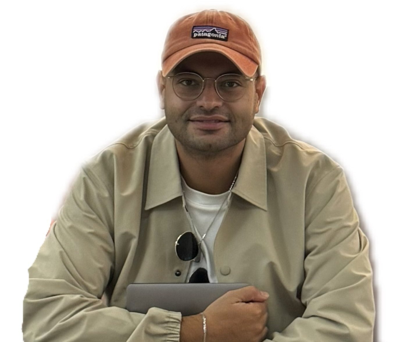 Awni Al Ahmad with iPad — services portrait
